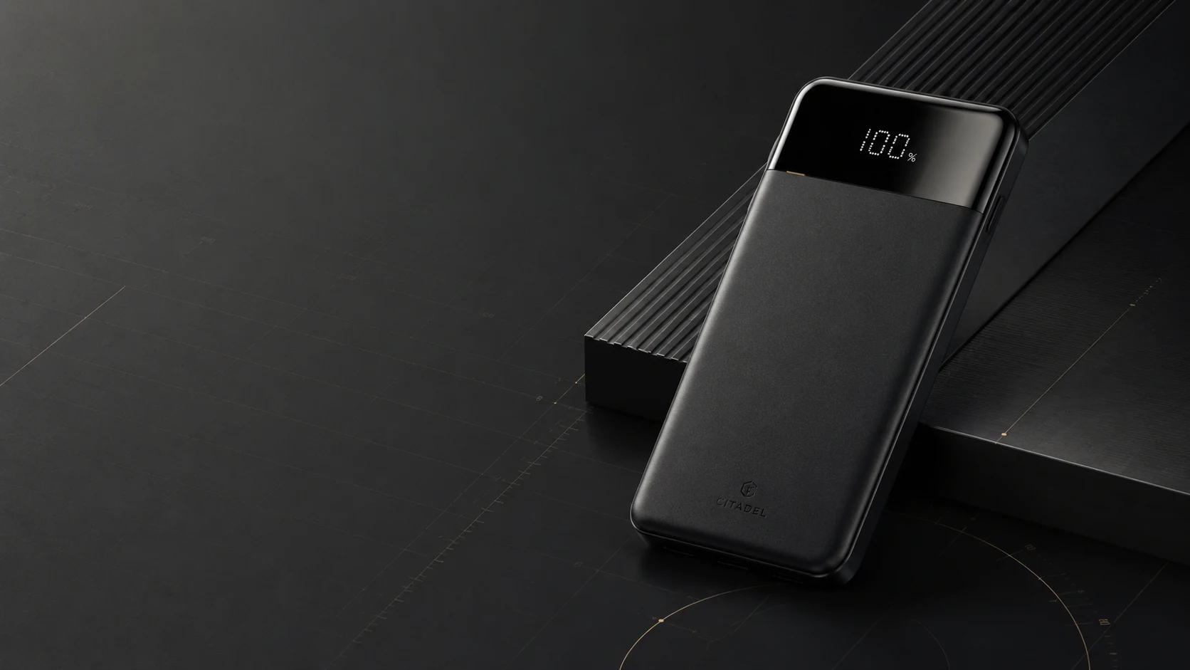 CITADEL electronic product presented in a precise engineering-inspired environment