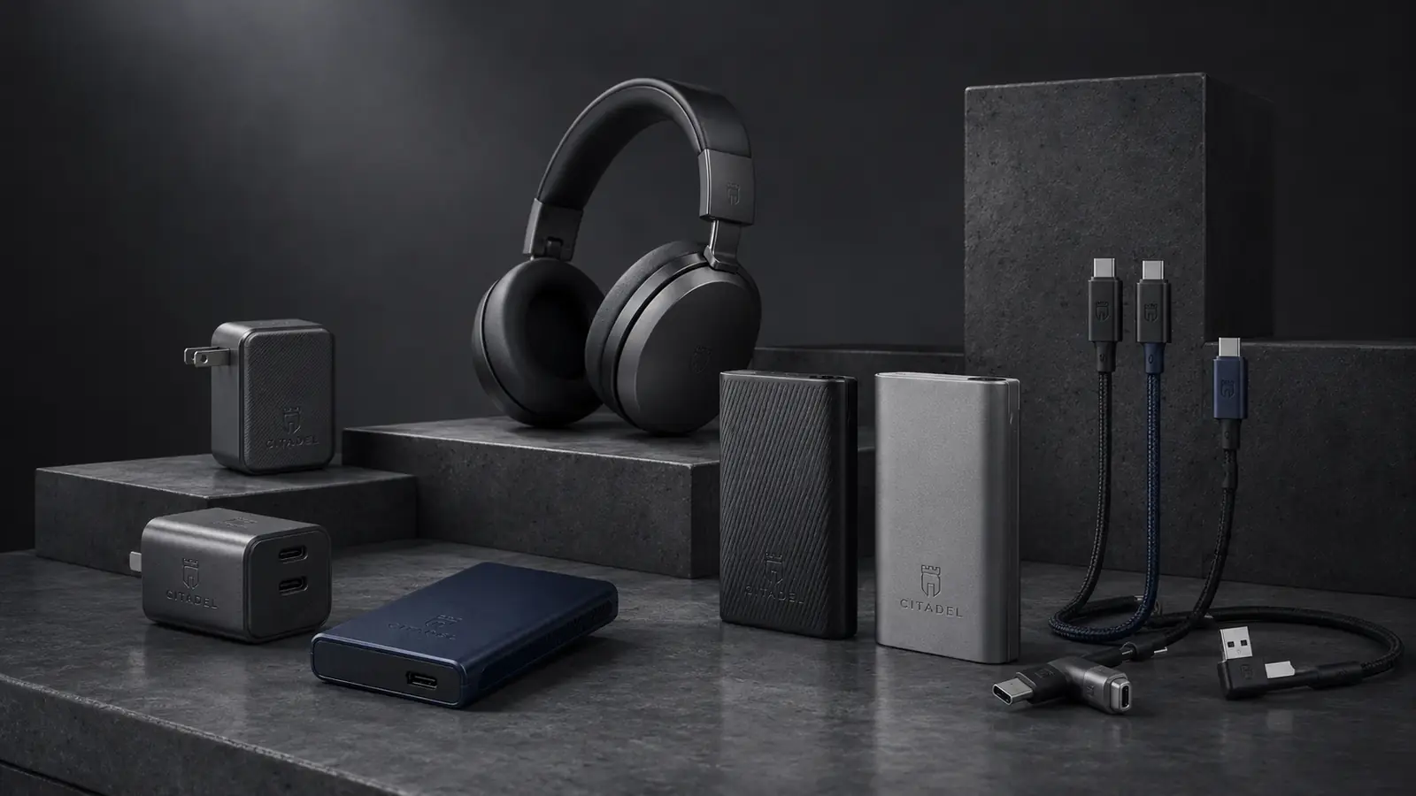 Conceptual view of future CITADEL product categories including audio, power and connectivity products.